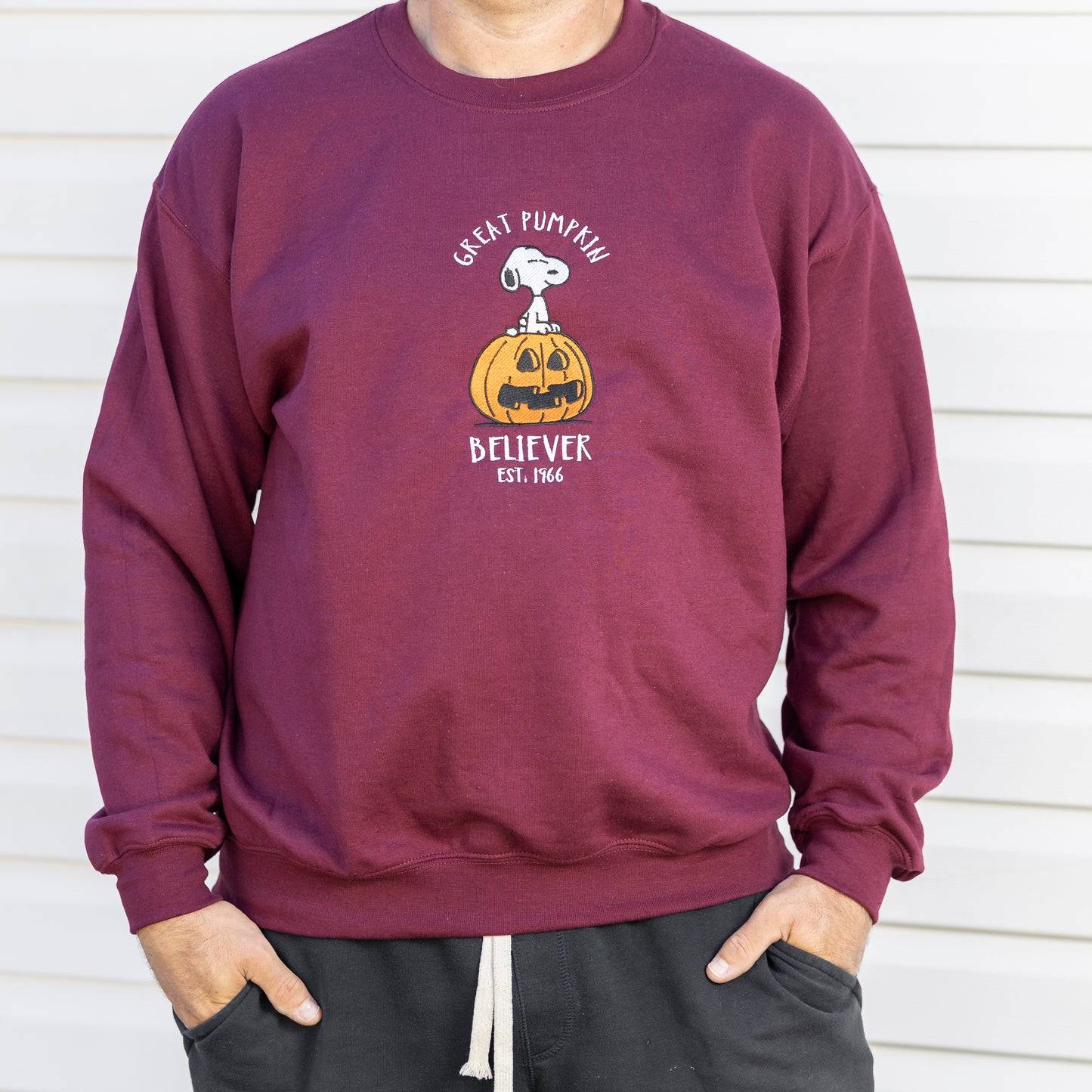 Great Pumpkin Believer Embroidered Crewneck or Hoodie