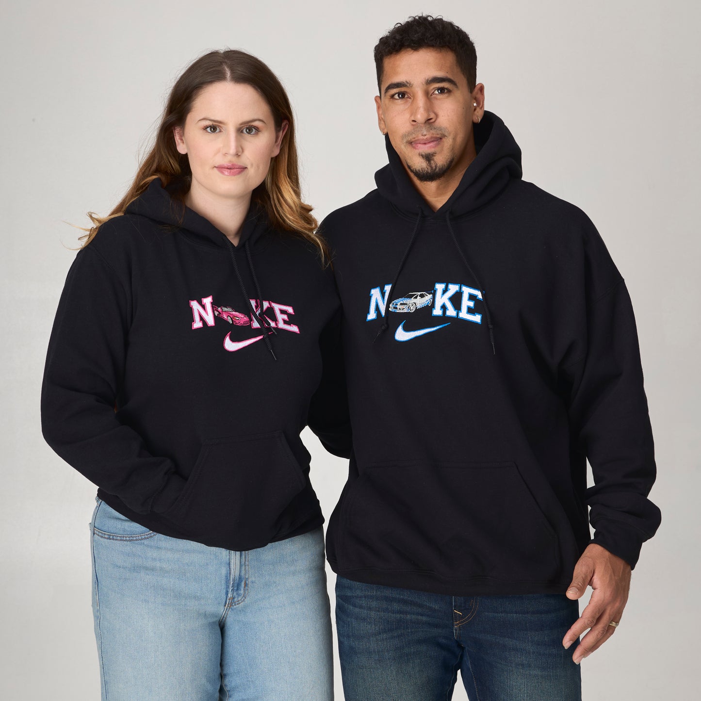 Fast & Fierce Car Embroidered Hoodie