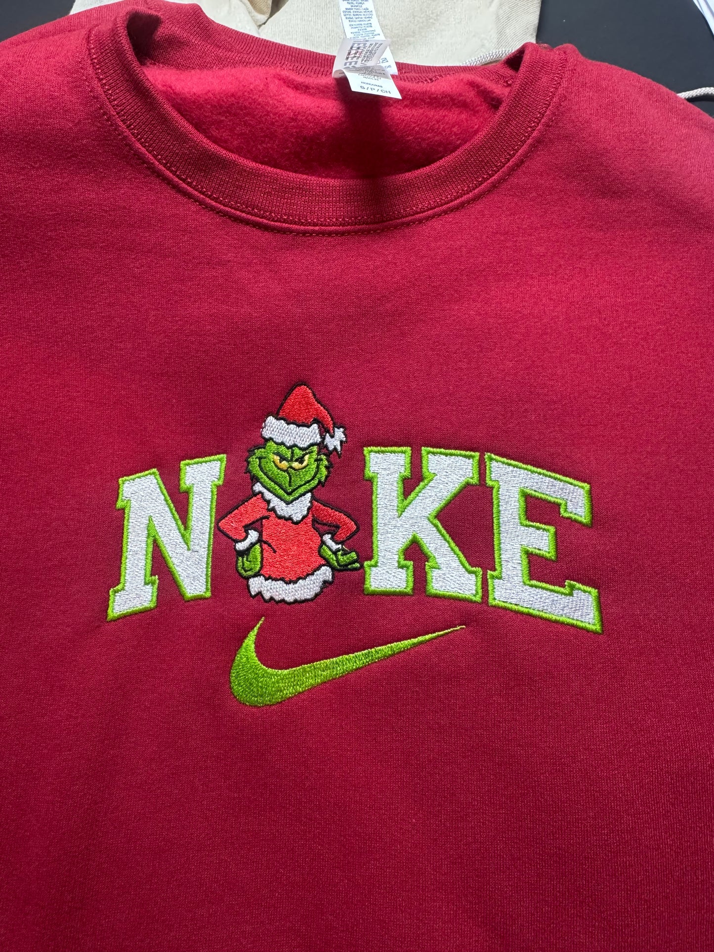 Matching Grinchmas Embroidered Sweatshirt