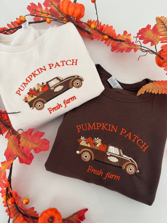 Pumpkin Patch Fresh Farm Embroidered Sweaters