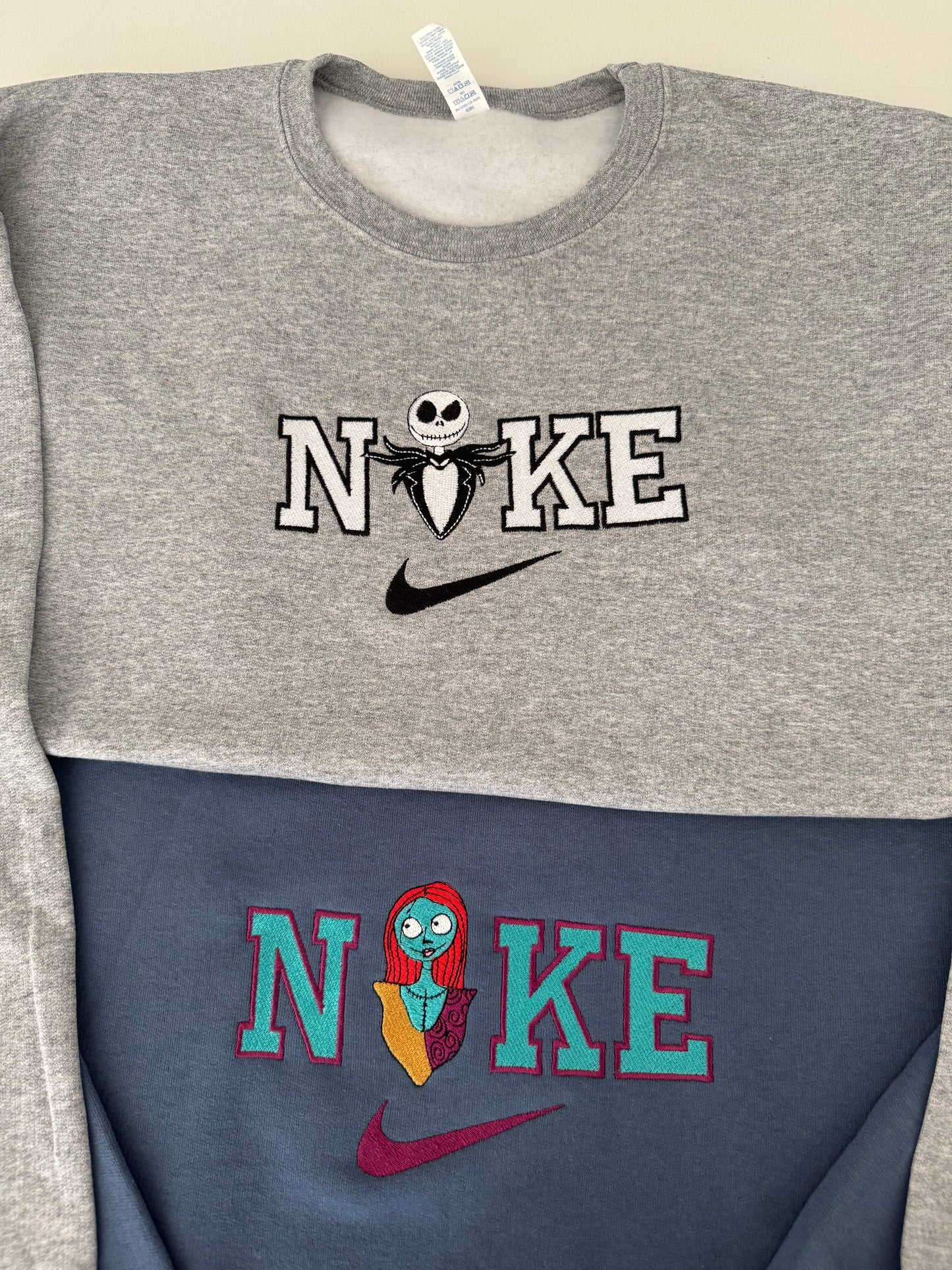 Jack & Sally Embroidered Matching Sweatshirts
