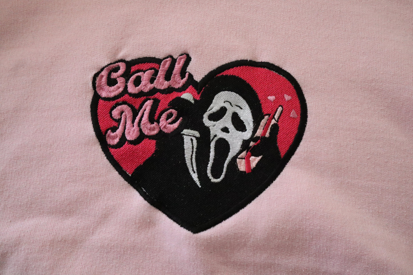 Call Me Embroidered Sweater