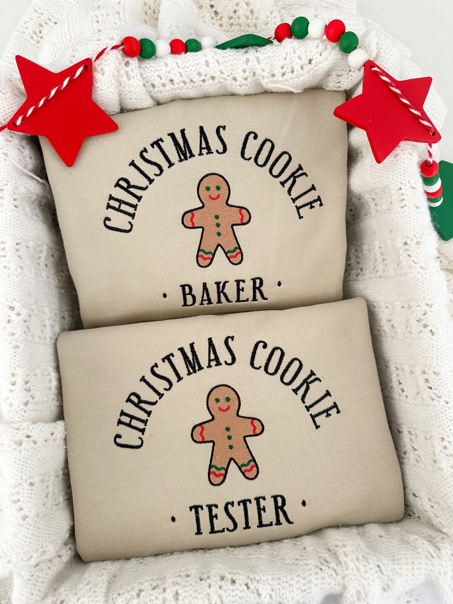 Christmas Cookie Baker & Tester Embroidered Sweatshirts