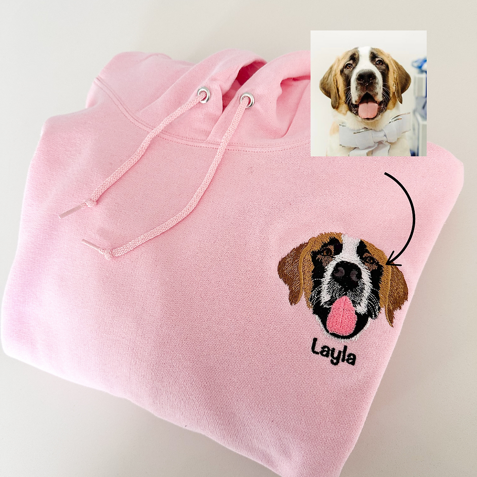 Custom Pet Portrait Embroidered Sweatshirt