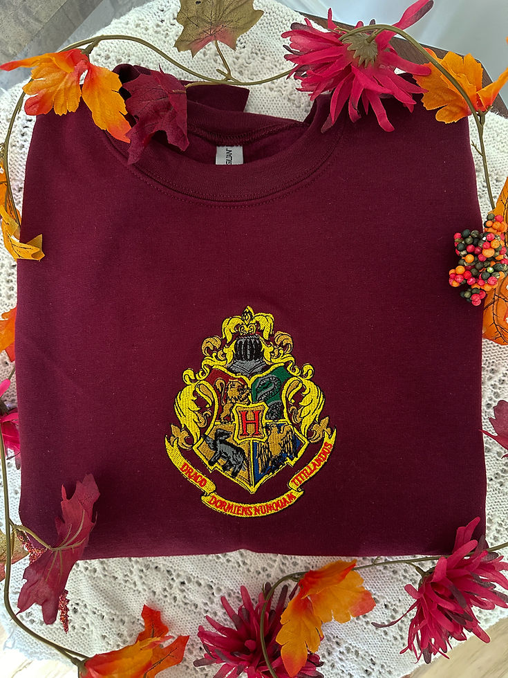 Magical Wizard-Inspired Embroidered Sweatshirt
