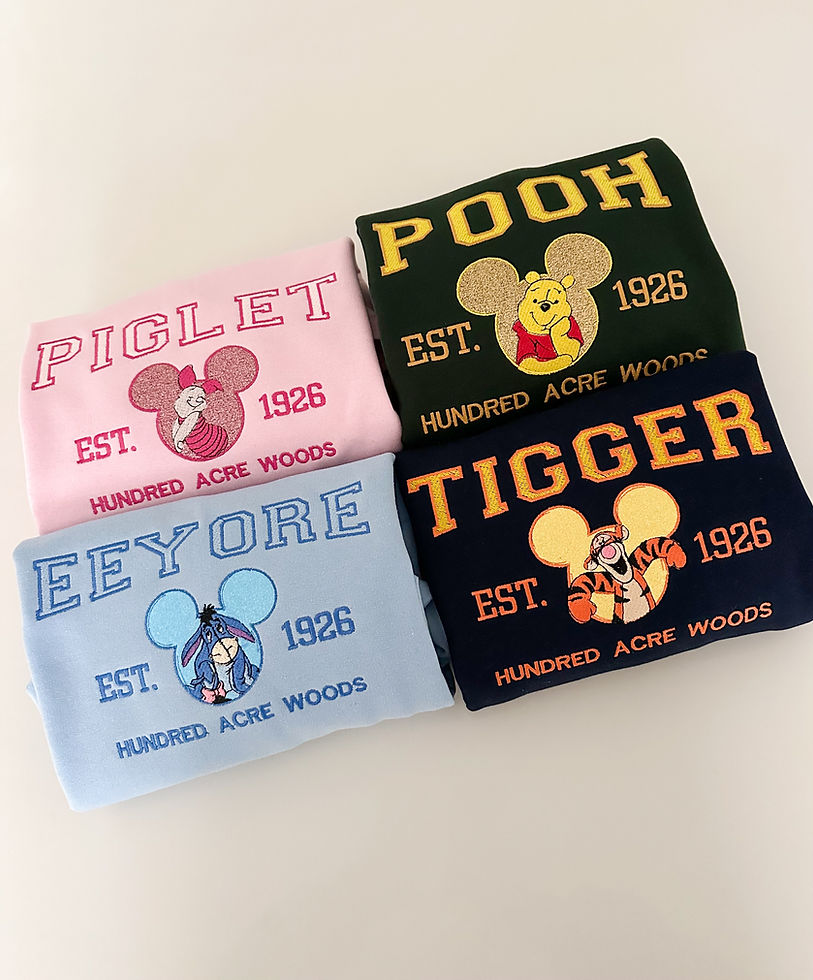 Varsity 100 Acre Woods Crewnecks - Piggy