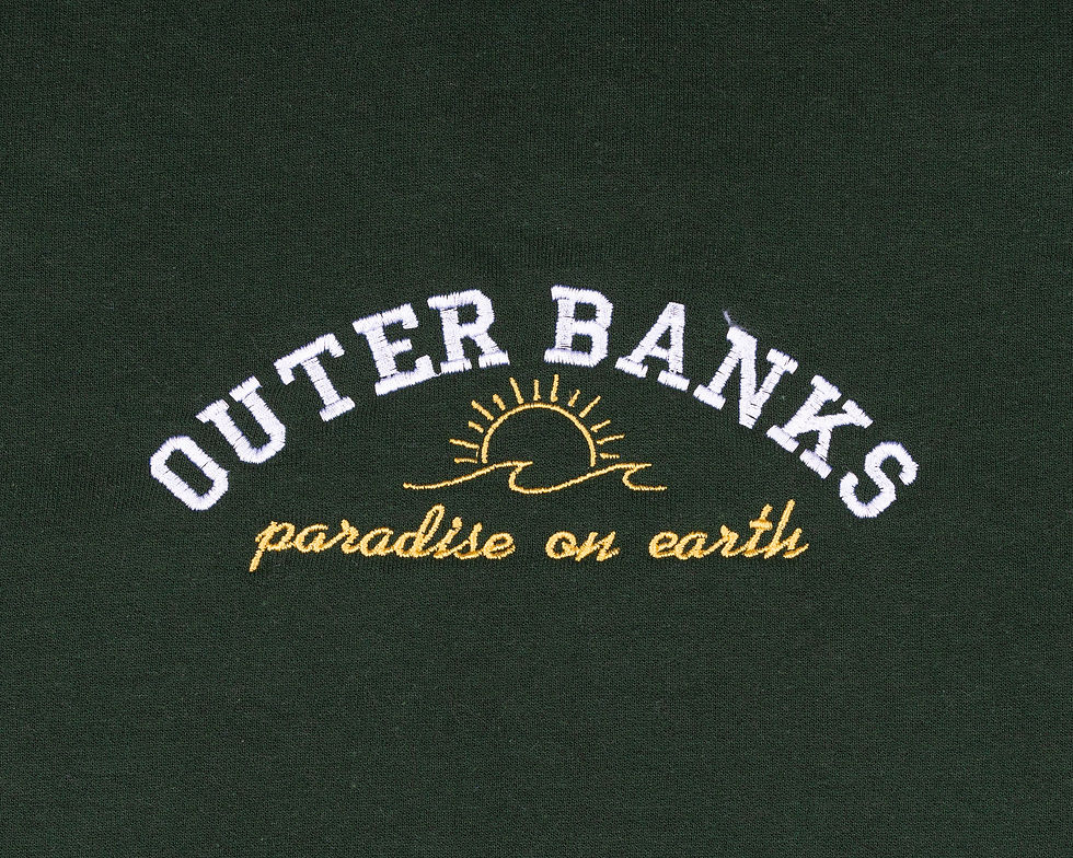 Outer Banks "Paradise on Earth" Embroidered Crewneck/Hoodie