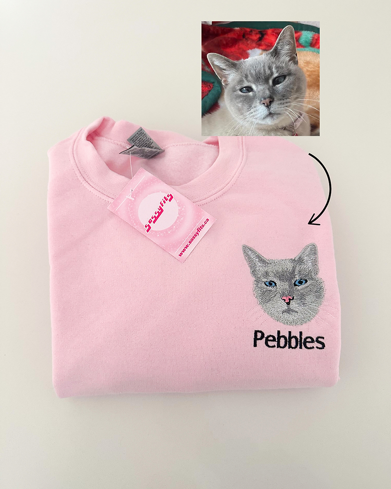 Custom Pet Portrait Embroidered Sweatshirt