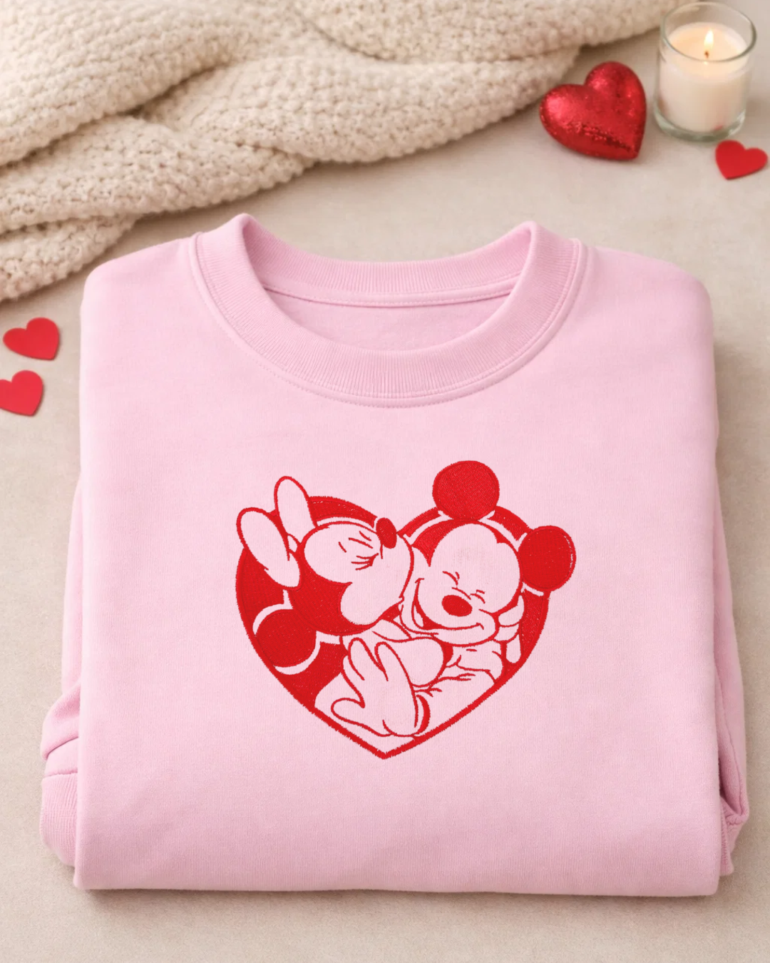 Embroidered Love Cartoon Crewneck/Hoodie