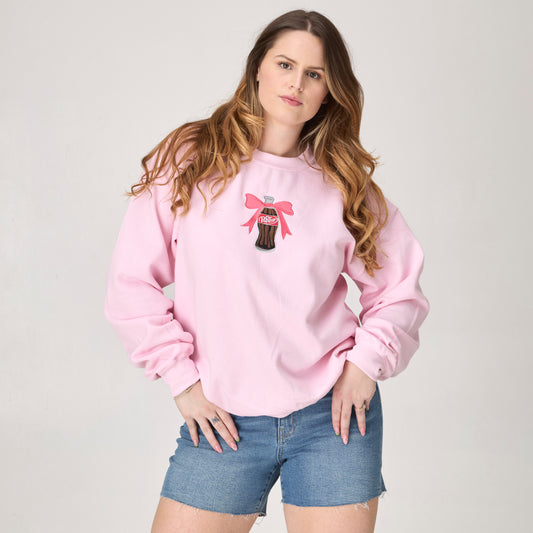 Bow Bottle Embroidered Crewneck