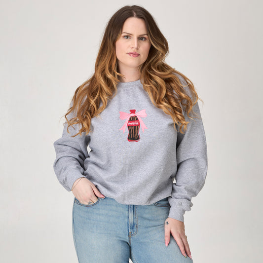 Classic Soda Bow Bottle Embroidered Sweatshirt