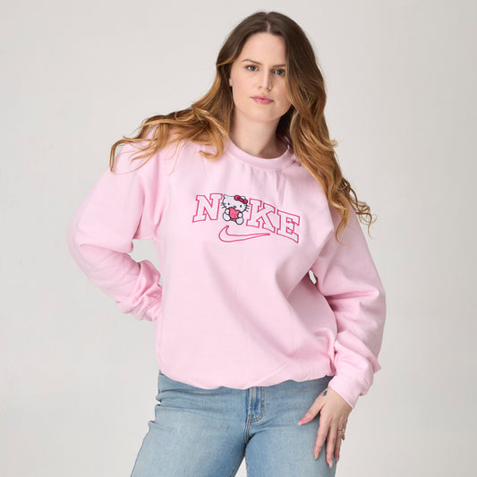 Cute Kitty Heart Embroidered Sweatshirt
