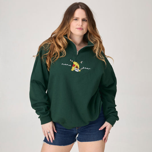 Mama Bear Embroidered Quarter Zip