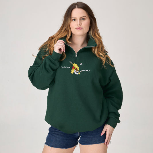 Mama Bear Embroidered Quarter Zip