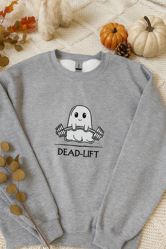 Dead-Lift Ghost Embroidered Crewneck