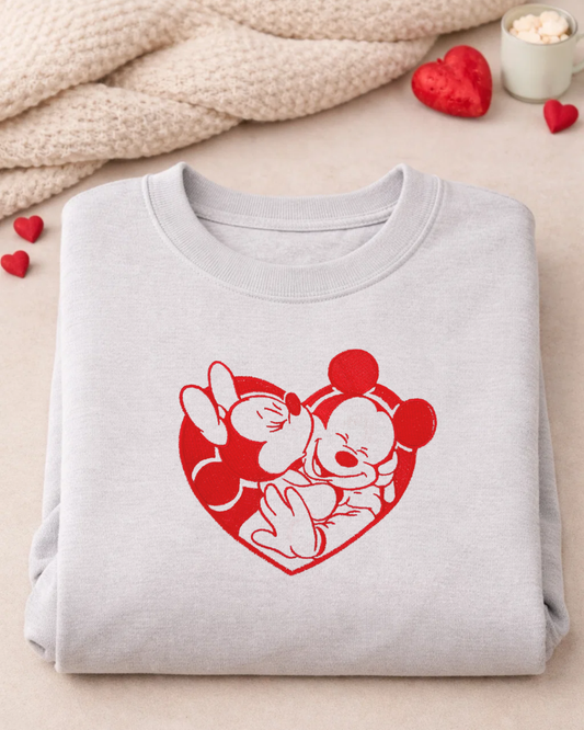 Embroidered Love Cartoon Crewneck/Hoodie