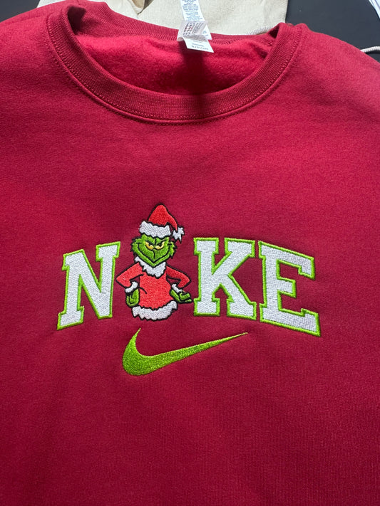 Matching Grinchmas Embroidered Sweatshirt