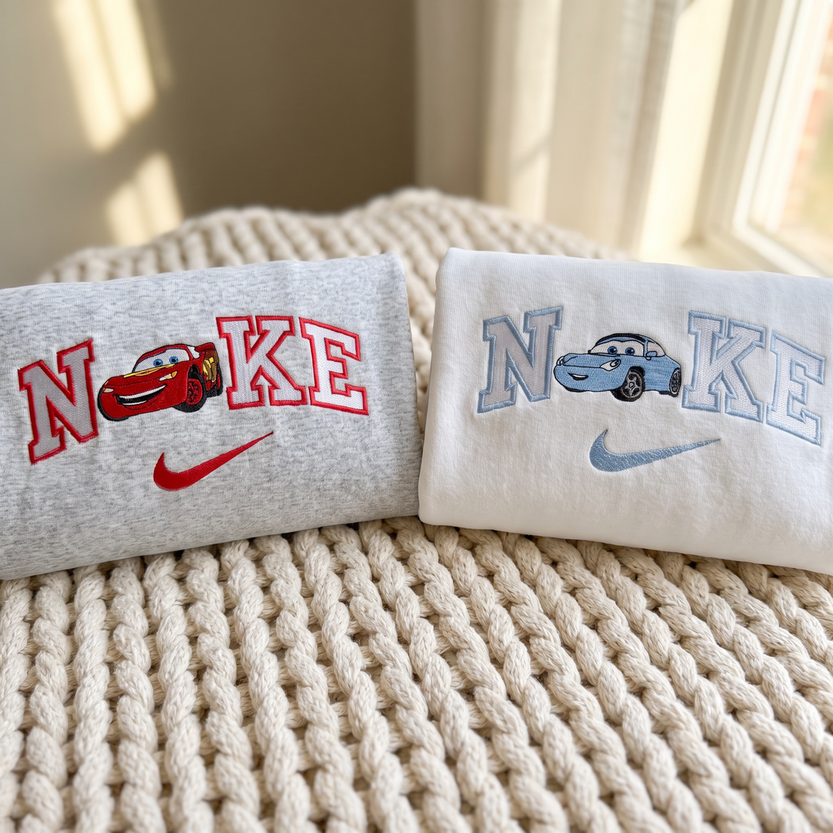 Matching Cars Embroidered Sweatshirt