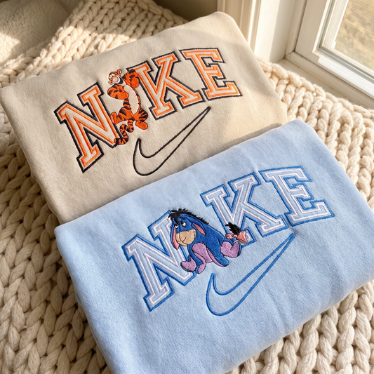 Hundred Acre Woods Friends Embroidered Matching Sweatshirt