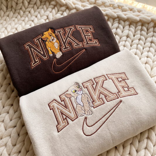 Lion Cubs Matching Embroidered Sweatshirt