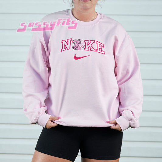 Cute Ailen Duo Embroidered Sweatshirts