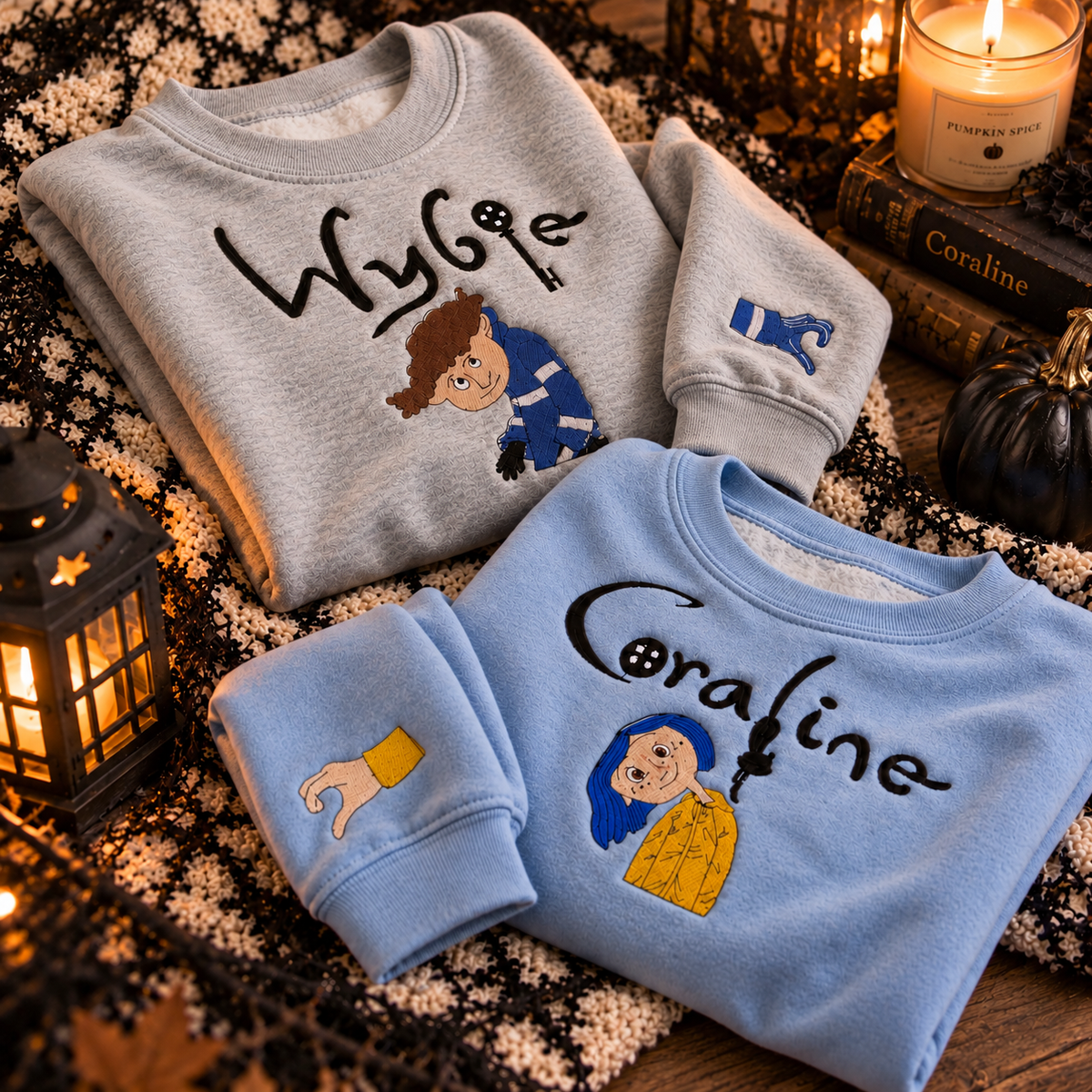Coraline Matching Embroidered Sweatshirt