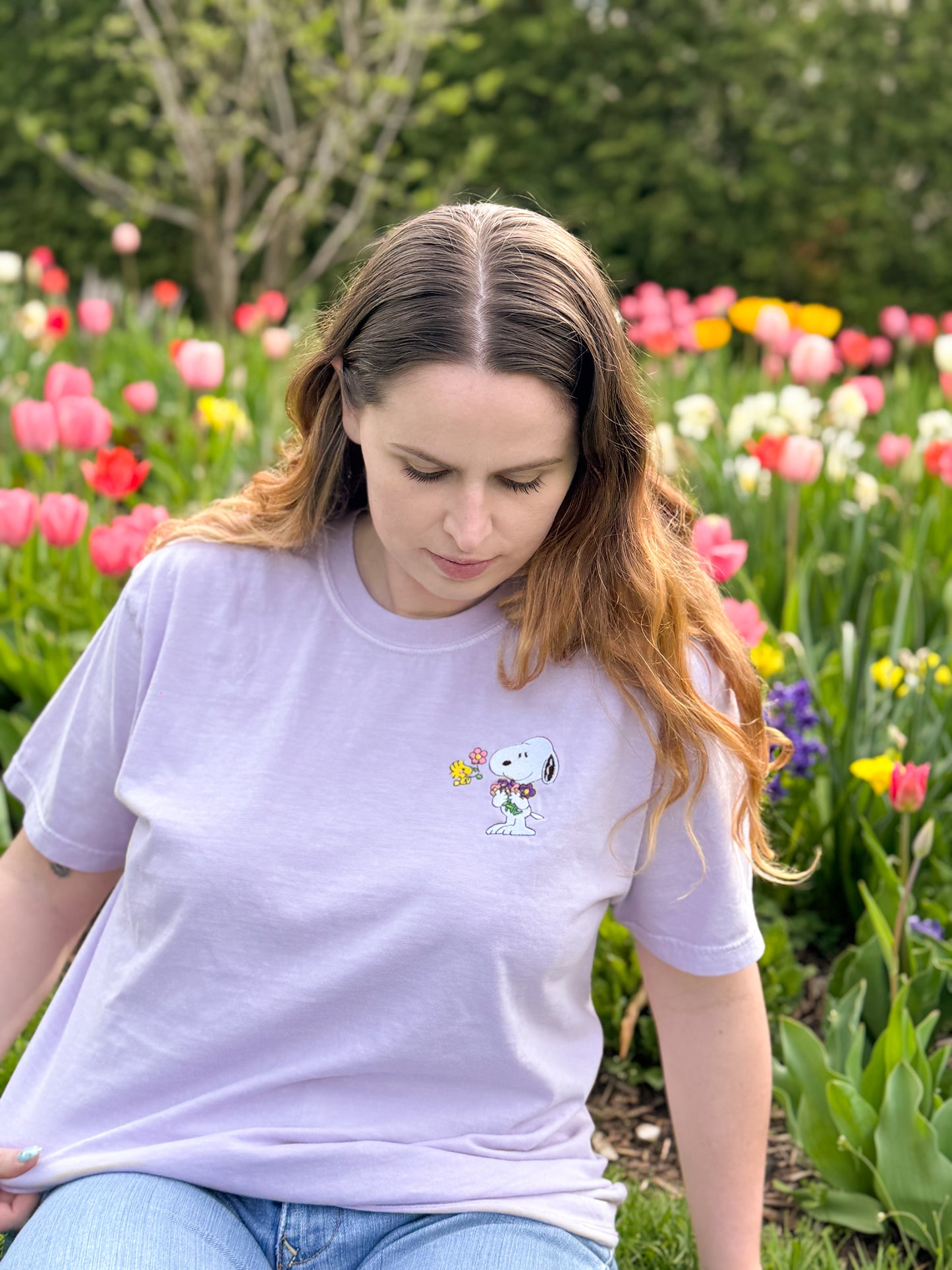Flower Friends Embroidered Tee