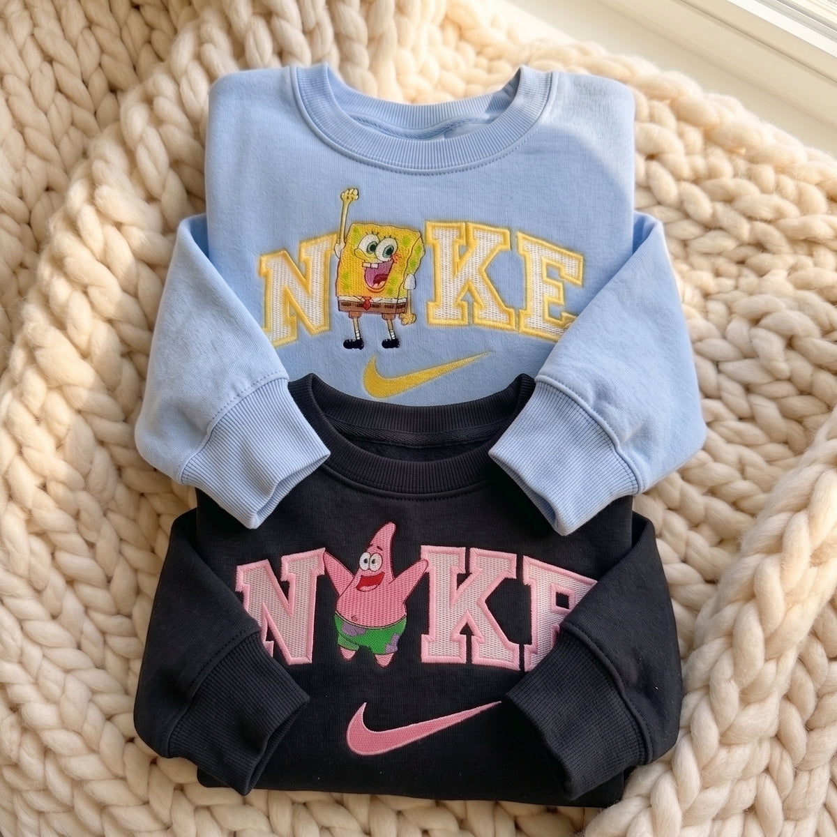 Spongebob Matching Embroidered Sweatshirt