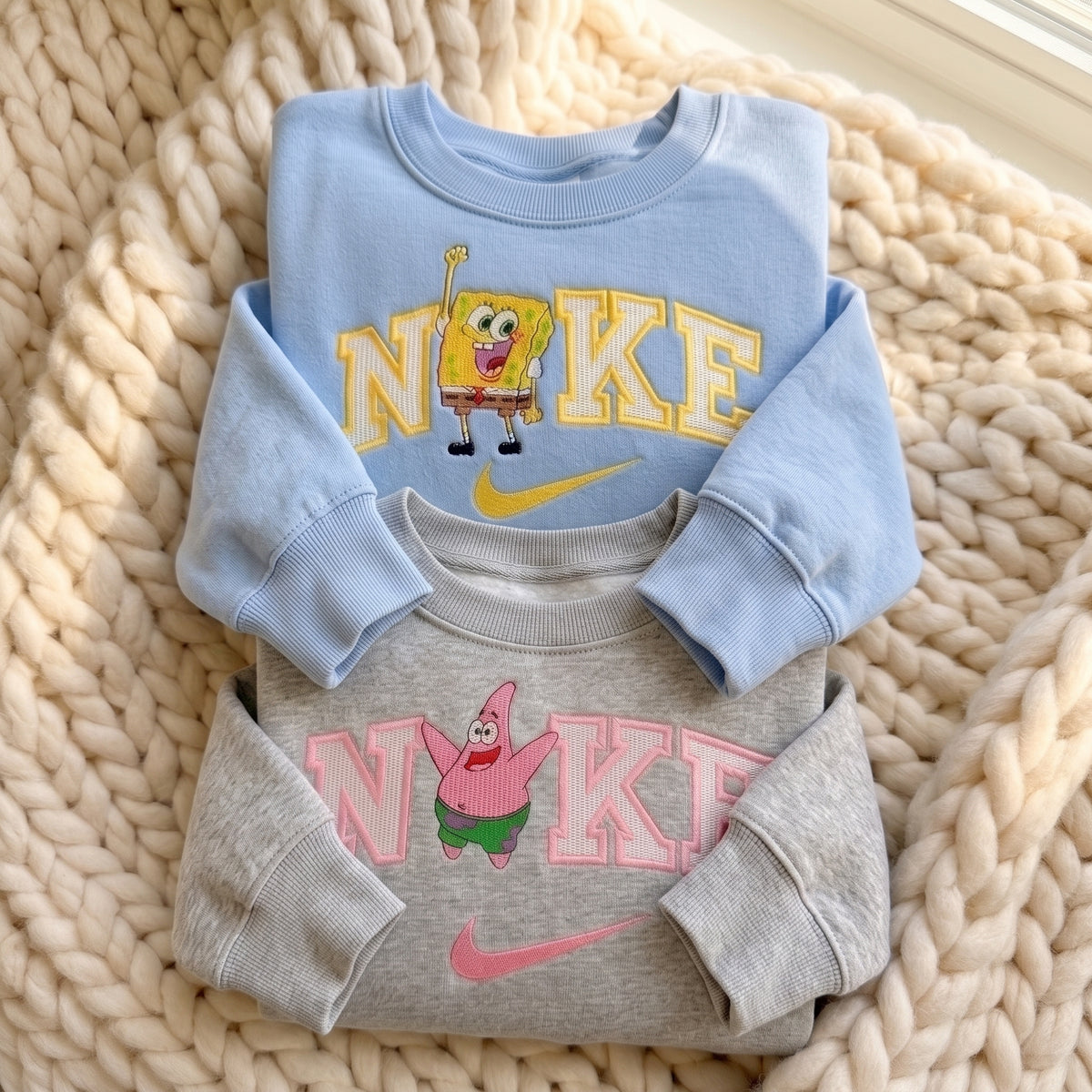 Spongebob Matching Embroidered Sweatshirt
