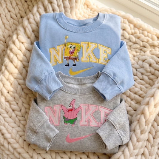 Spongebob Matching Embroidered Sweatshirt