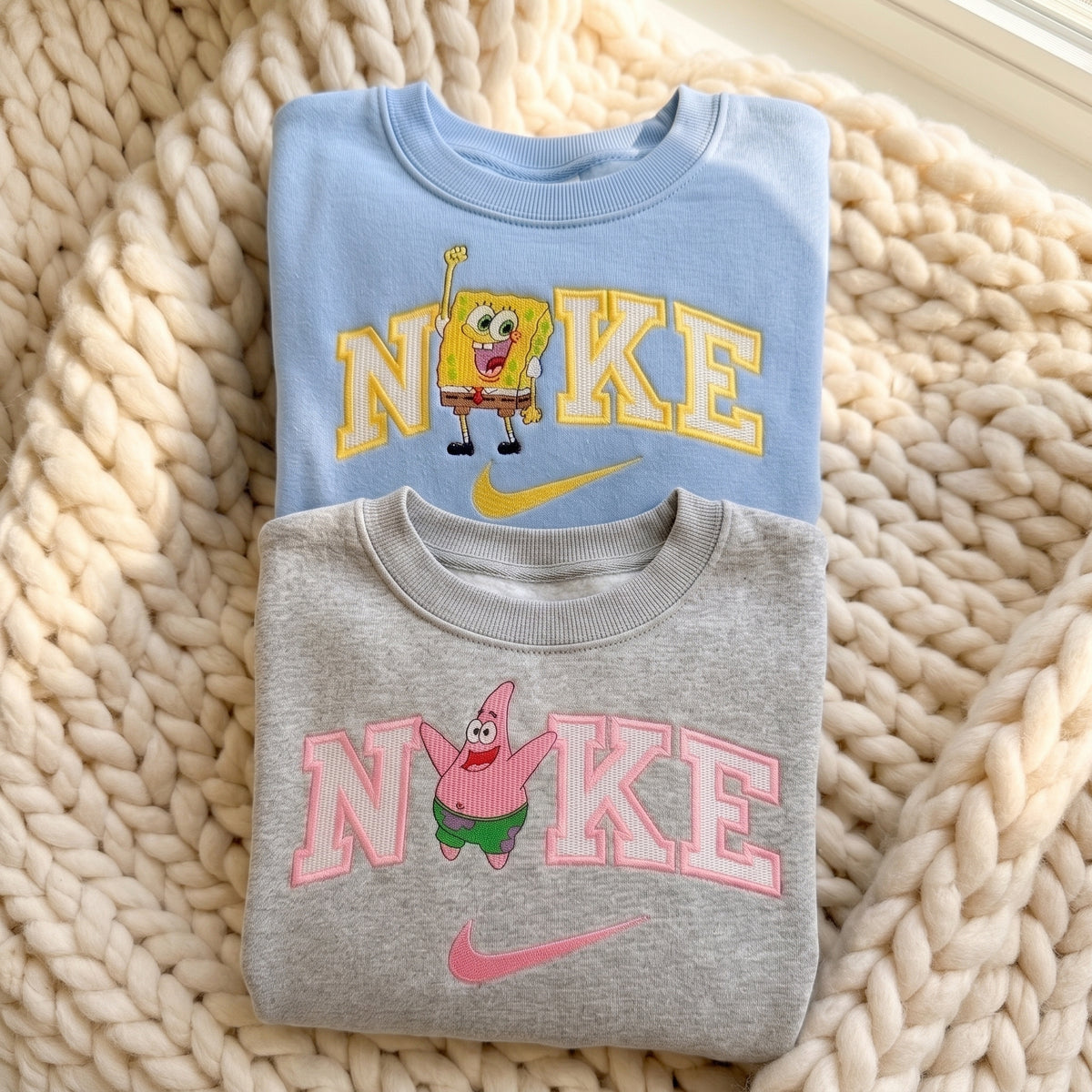 Spongebob Matching Embroidered Sweatshirt