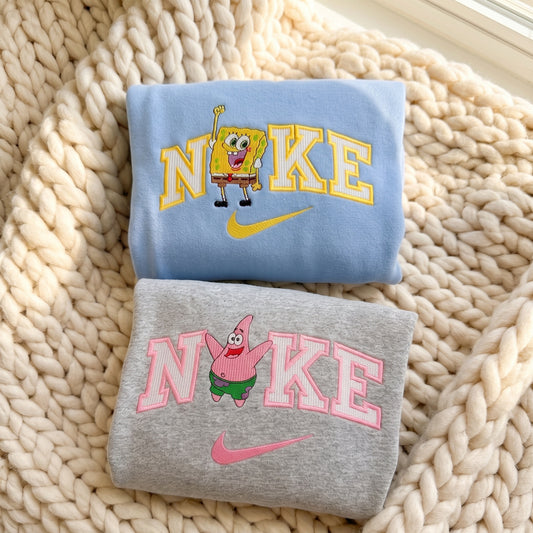 Spongebob Matching Embroidered Sweatshirt