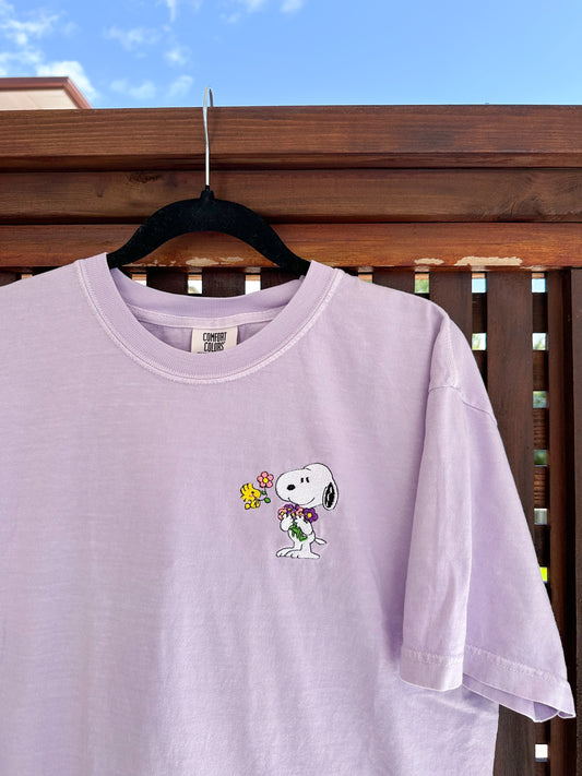 Flower Friends Embroidered Tee
