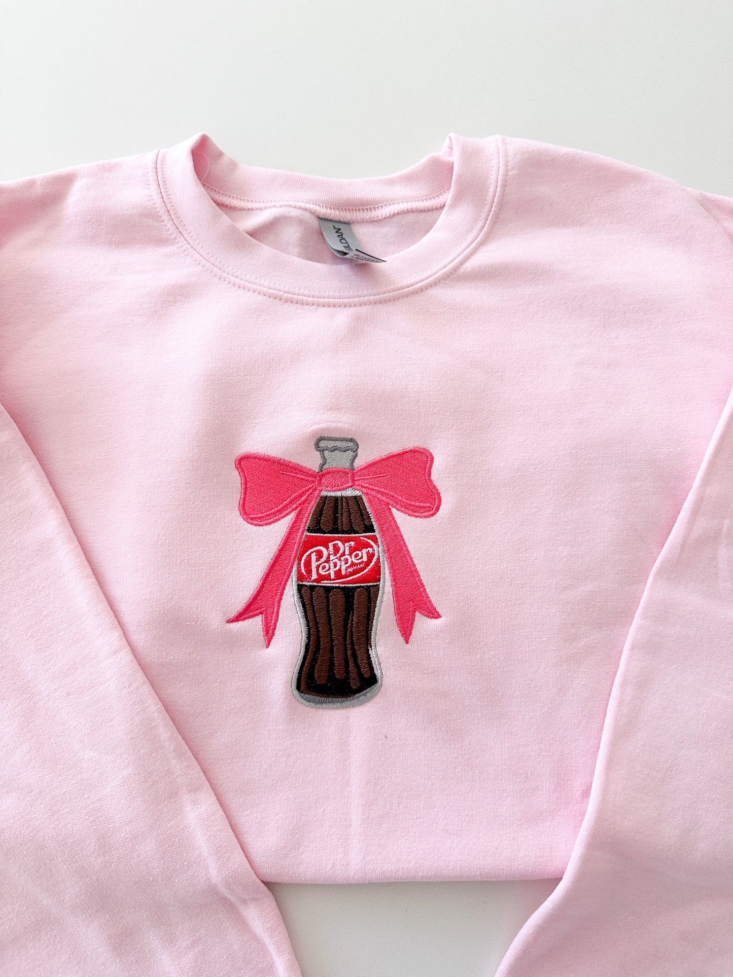 Bow Bottle Embroidered Crewneck