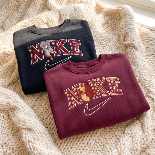 Lady & Her Tramp Matching Embroidered Sweatshirt