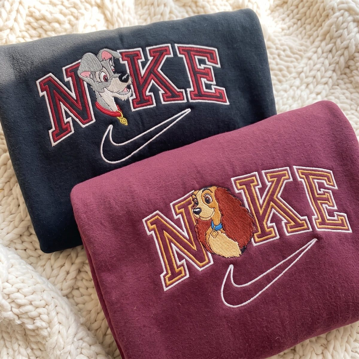 Lady & Her Tramp Matching Embroidered Sweatshirt