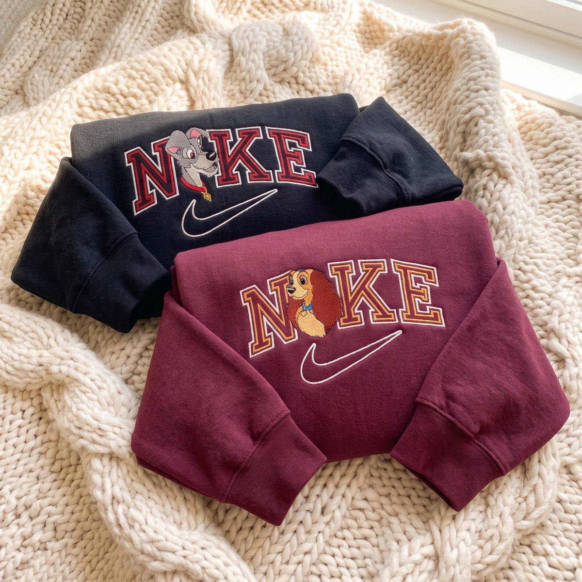 Lady & Her Tramp Matching Embroidered Sweatshirt