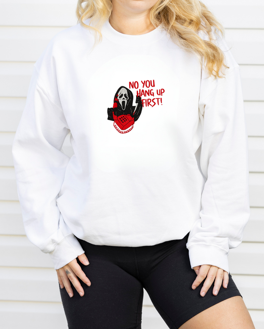 No you hang up first embroidered sweater
