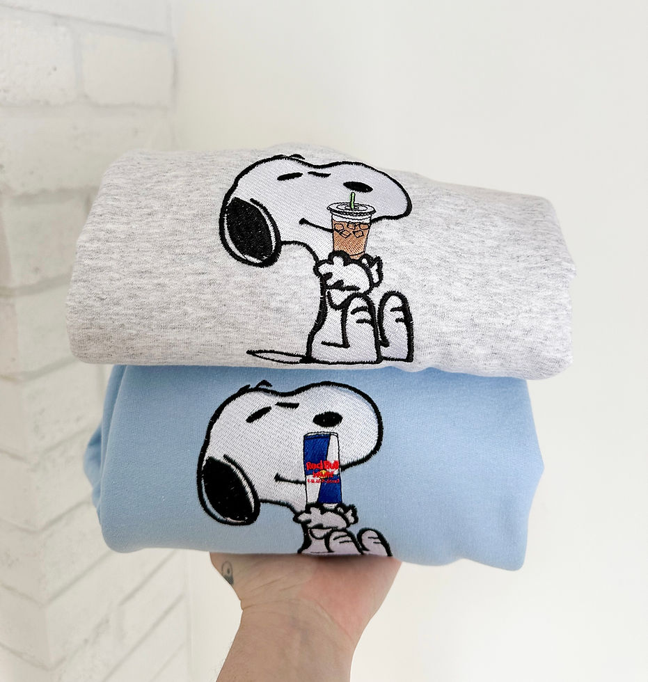 Caffeine Embroidered Crewnecks