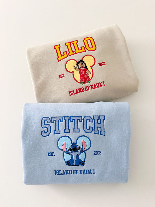 Matching Bestie's Embroidered Crewnecks