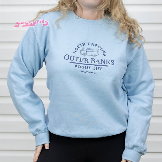 Outer Banks Pogue Life Embroidered Crewneck/Hoodie
