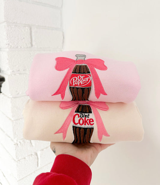 Bow Bottle Embroidered Crewneck