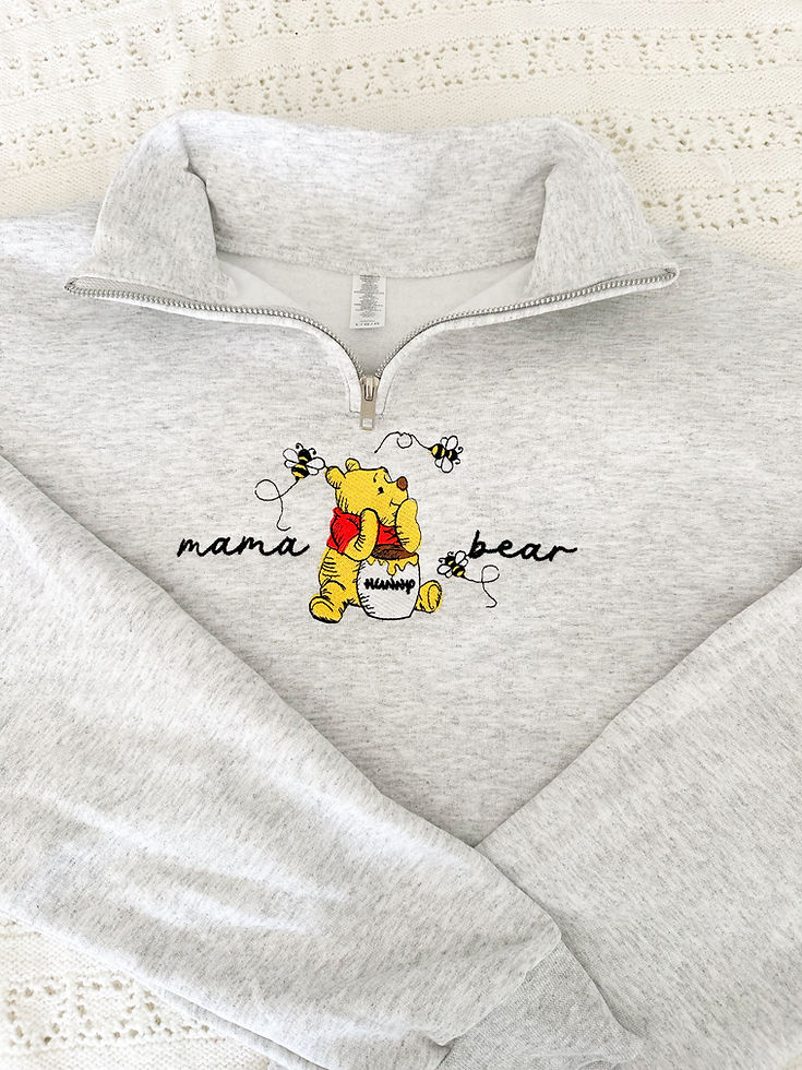 Mama Bear Embroidered Quarter Zip