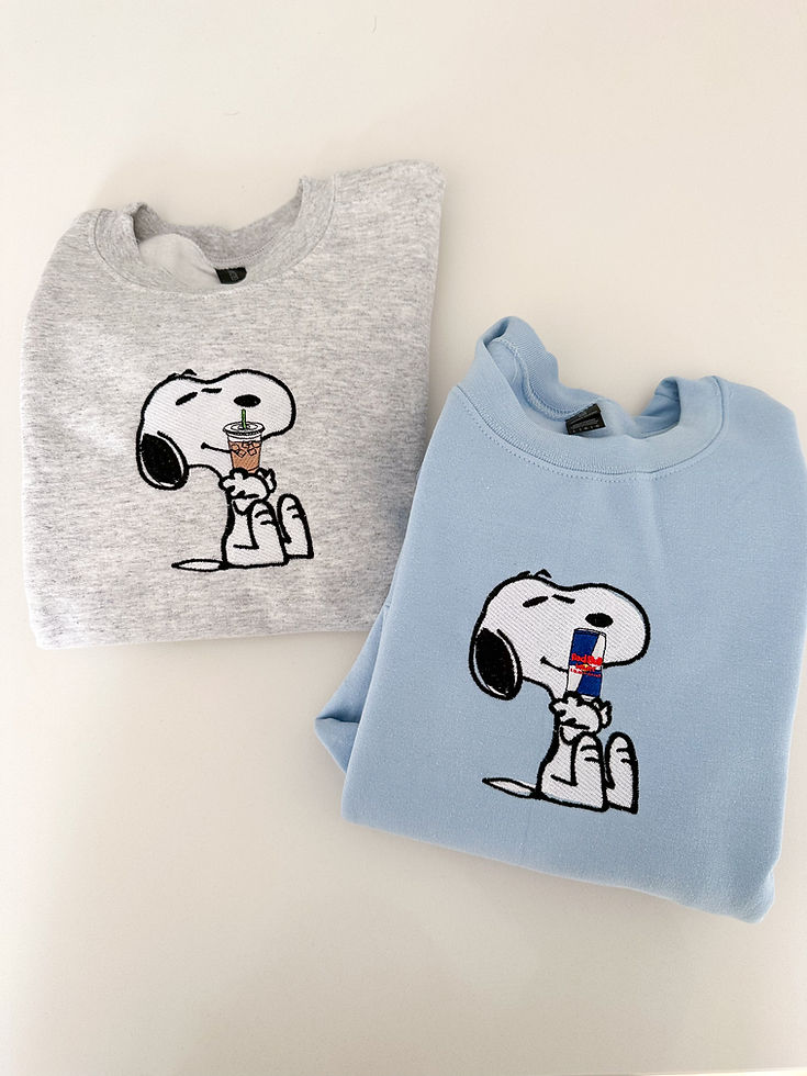 Caffeine Embroidered Crewnecks