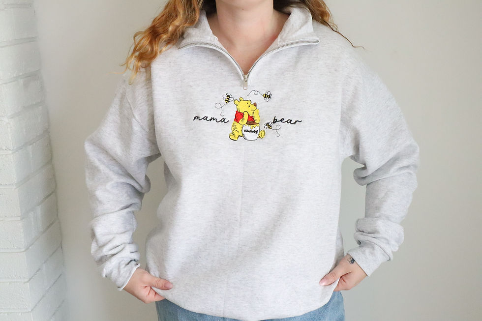 Mama Bear Embroidered Quarter Zip