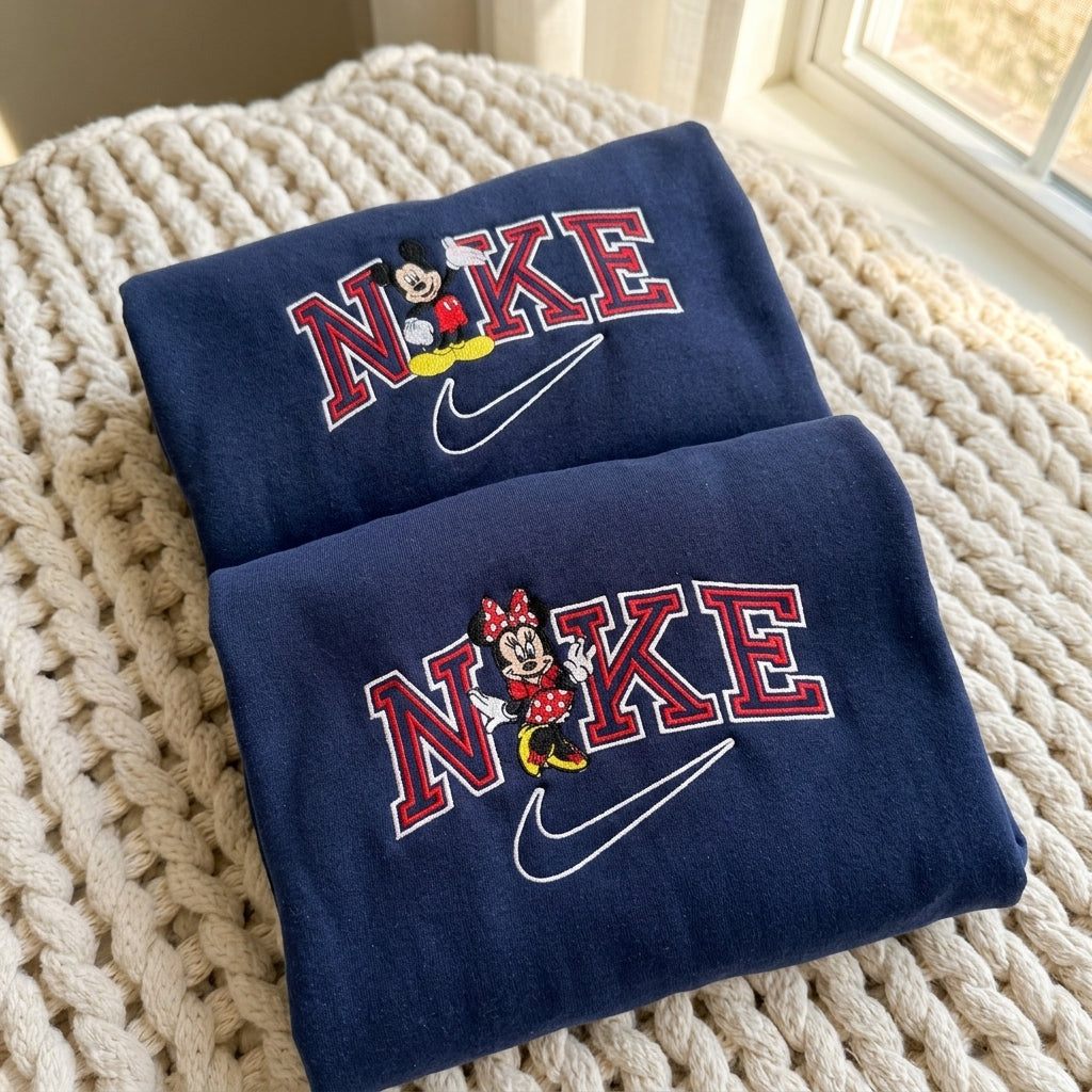 Matching Mouse Embroidered Sweatshirt