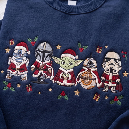 Galaxy Wars Embroidered Holiday Sweatshirt