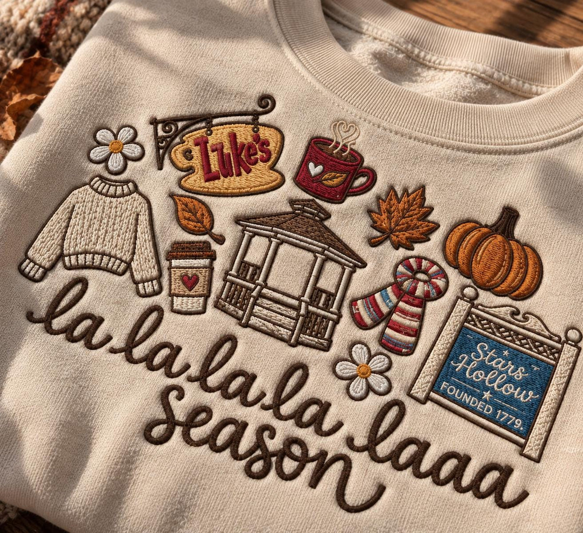 Stars Hollow Embroidered Sweatshirt, Gilmore Girls Inspired Crewneck, Luke’s Diner Fall Sweater, Cozy Autumn Sweatshirt, Fall