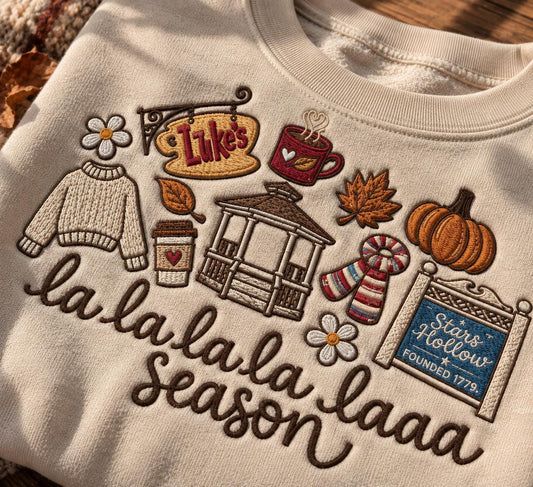 Stars Hollow Embroidered Sweatshirt, Gilmore Girls Inspired Crewneck, Luke’s Diner Fall Sweater, Cozy Autumn Sweatshirt, Fall