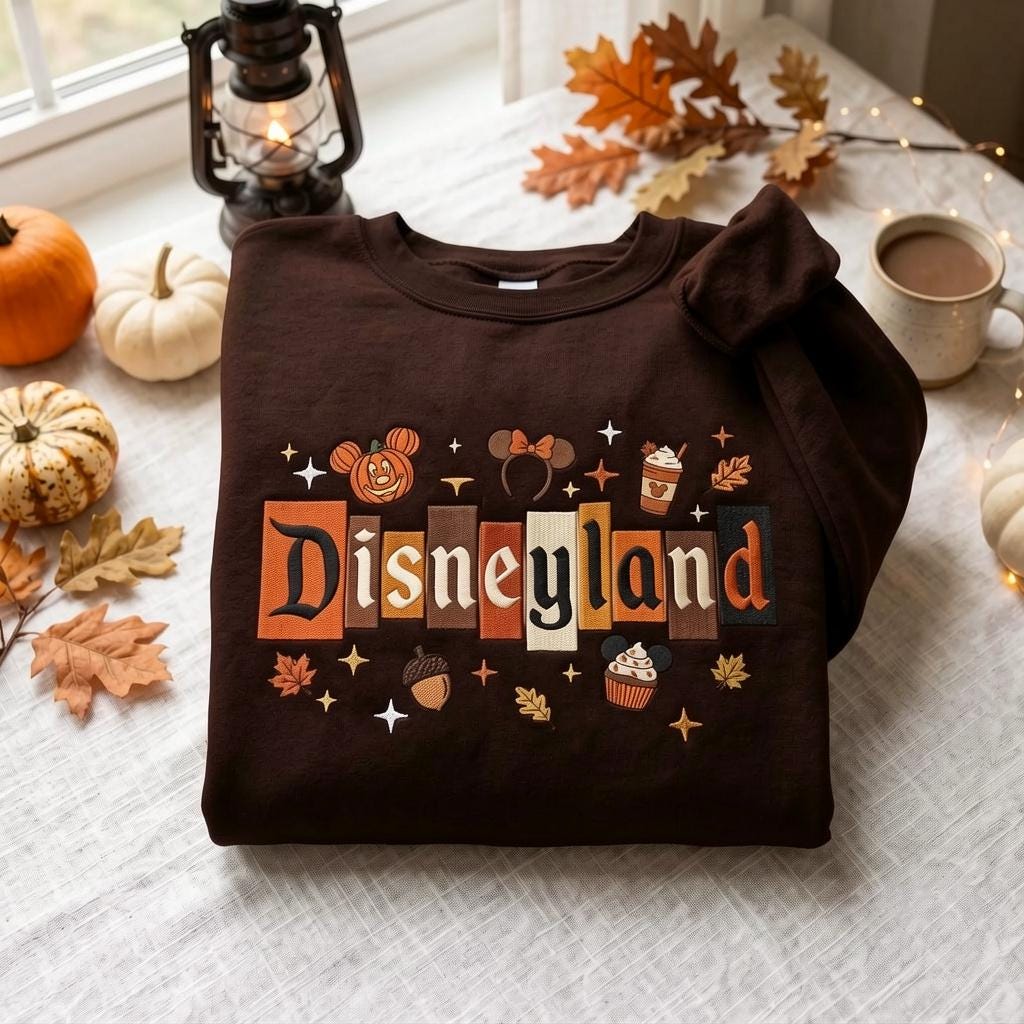 Embroidered Magic Castle Fall Sweatshirt, Fall Pumpkin Crewneck, Magical Land, Halloween Gift